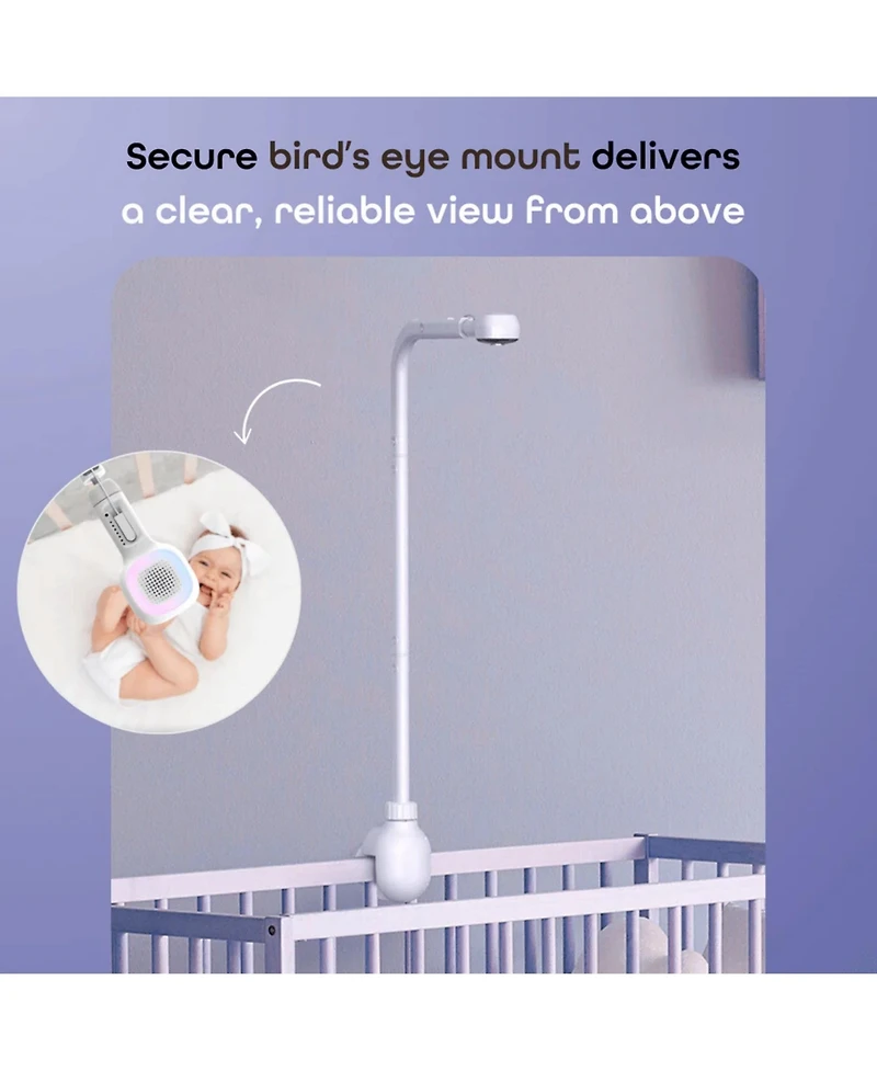 Hubble Connected SkyVision Ai with Adjustable Crib Mount