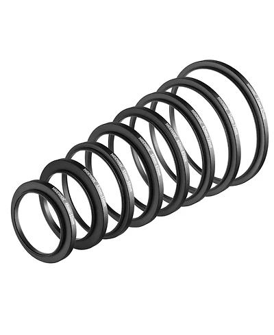 Neewer Aircraft-Grade Aluminum 8-Piece Step-Up Adapter Ring Set