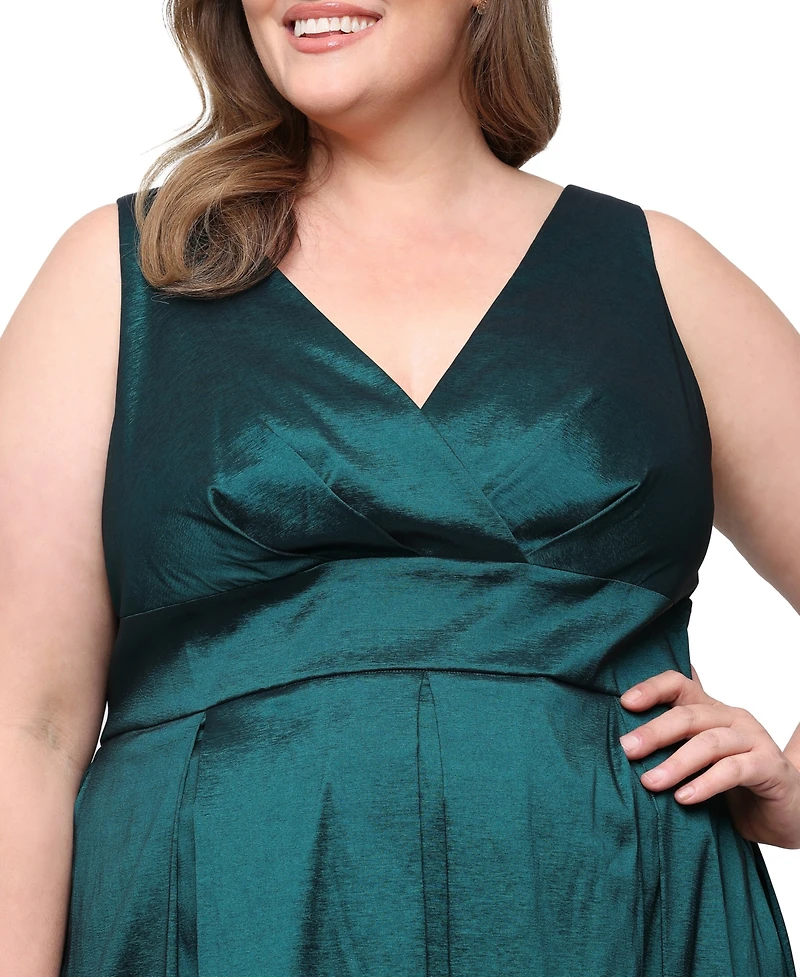 Alex Evenings Plus Sleeveless Taffeta Ball Gown