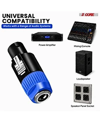 5 Core Speakon to 1/4" Twist-Lock Audio Adapter, for Speakon/1/4" Devices