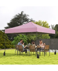 Gouun 9.5 x 9.5 Feet Pop Up Canopy Tent with Adjustable Heights and Wheeled Bag