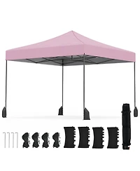 Gouun 9.5 x 9.5 Feet Pop Up Canopy Tent with Adjustable Heights and Wheeled Bag