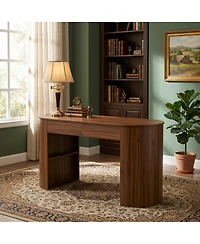 Streamdale Furniture Storage Writing Desk, Dark Walnut