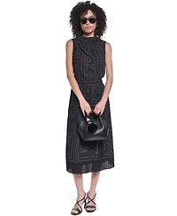 Karl Lagerfeld Paris Women's Pleated Midi Skirt