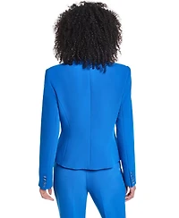 Karl Lagerfeld Paris Women's V-Neck Cropped Tailored Jacket