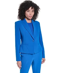 Karl Lagerfeld Paris Women's V-Neck Cropped Tailored Jacket