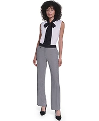 Karl Lagerfeld Paris Women's Mid-Rise Flare Pants