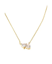 The M Jewelers Cubic Zirconia Heart Pear Necklace