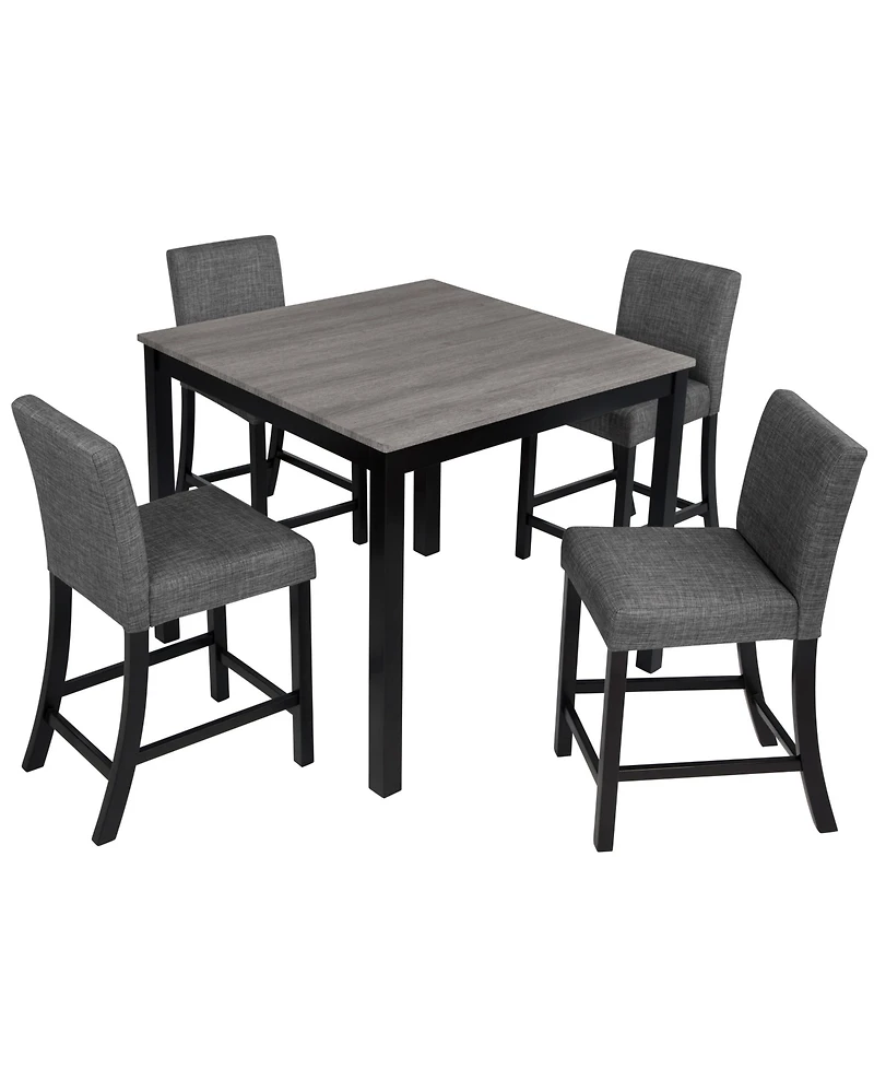 Casainc 5 Piece Counter Height Table Set with 4 Chairs for Kitchen or Dining Room