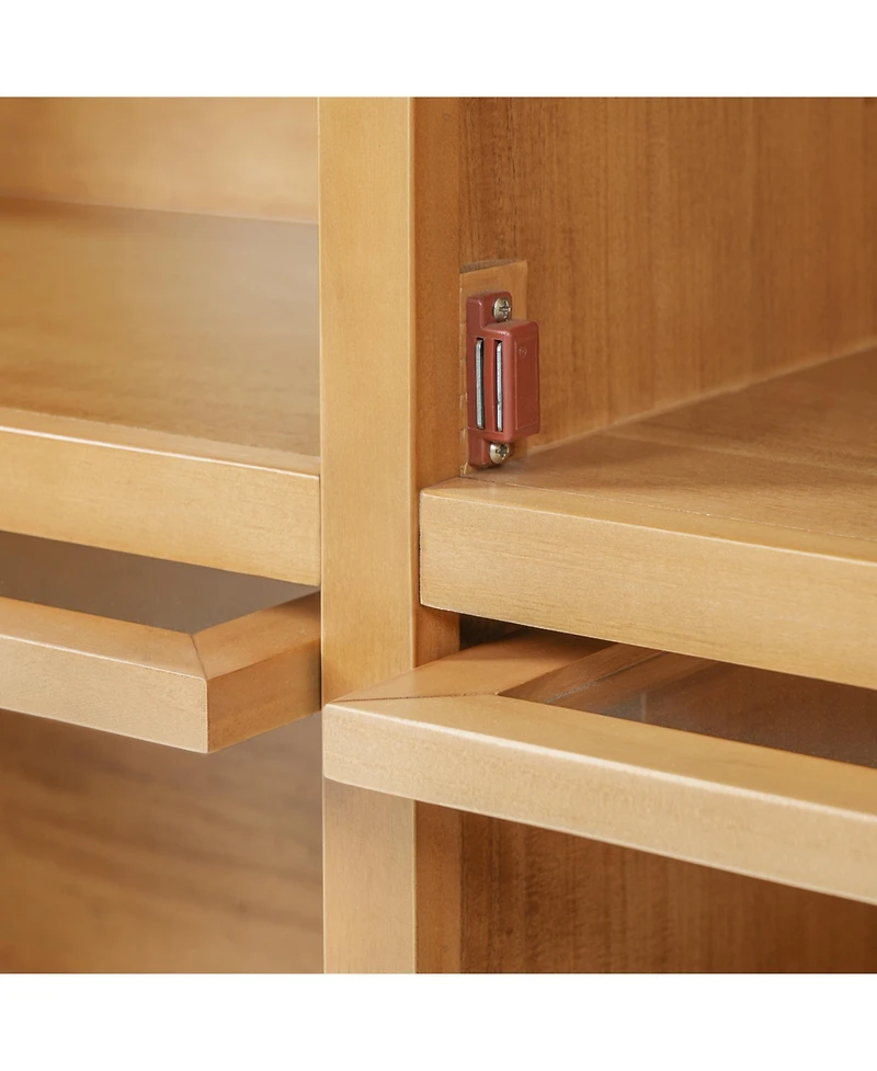 sumyeg Modern Storage Cabinet with 4 Doors,Display Cabinet