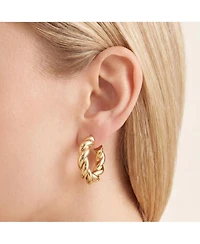 The Lovery Chunky Twist Hoop Earrings Plated Over Brass