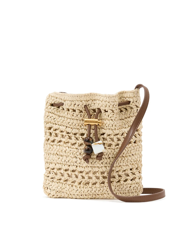 Reiss Women's Esme Raffia Effect Mini Cross-Body Handbag