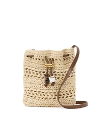 Reiss Women's Esme Raffia Effect Mini Cross-Body Handbag