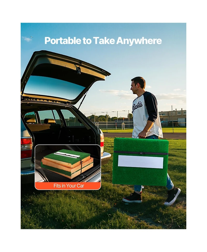 Vevor in Pitching Mound Portable Pitcher Mound Baseball Softball Outdoor Training