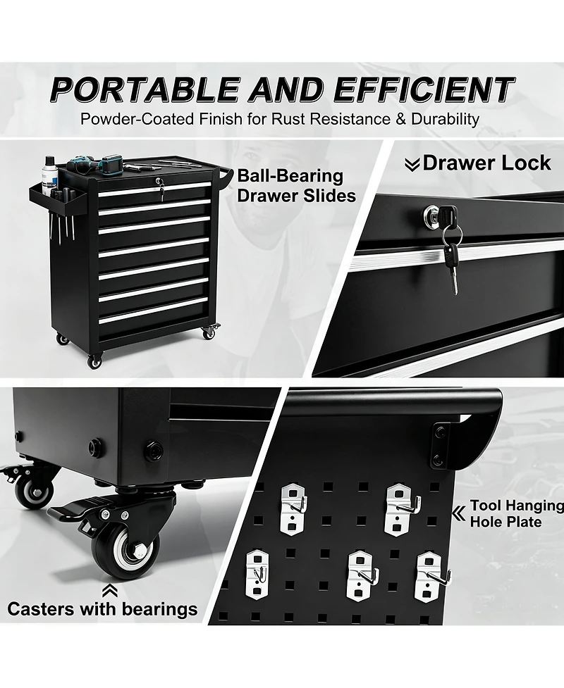 Clihome 7-Drawer Tool Cabinet