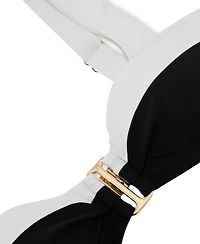 Reiss Women's Abby Colour-Block Bikini Top