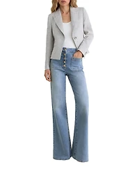 Reiss Women's Cali High-Rise Flared Cotton-Blend Jeans