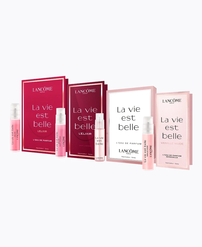 Free 4-Pc. La vie est belle sampler feat. New Very Cherry scent with any $150 Lancome fragrance purchase!