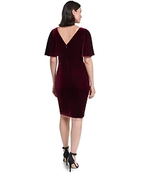Jessica Howard Petite Boat Neck Side Tuck Short-Sleeve Dress
