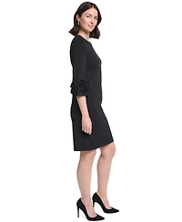 Jessica Howard Petite Ruffle-Sleeve Jewel Neck Dress
