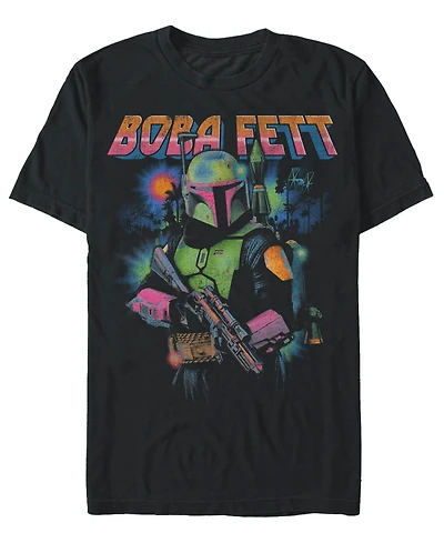 Fifth Sun Men's Star Wars Mandalorian Bobba Glow T-Shirt