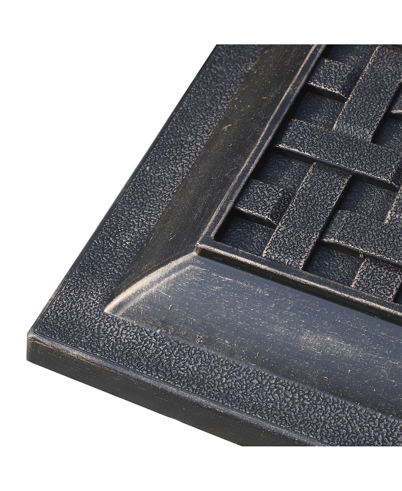 Outsunny 20 lbs Square Resin Umbrella Holder Base w/ Decorative Pattern