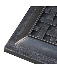 Outsunny 20 lbs Square Resin Umbrella Holder Base w/ Decorative Pattern