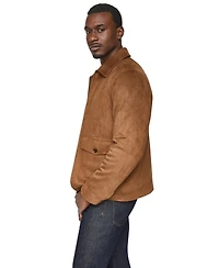 Dkny Men's Suede Zip-Front Hipster Jacket