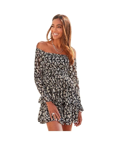 Lascana Women's Floral Off Shoulder Dress
