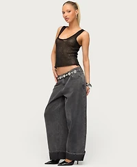 Edikted Women's Eleora Sequin Knit Tank Top