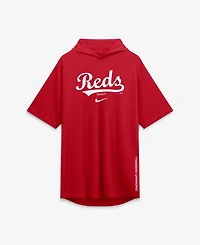 Nike Men's Red Cincinnati Reds Arched Wordmark Tri-Blend Hooded T-Shirt