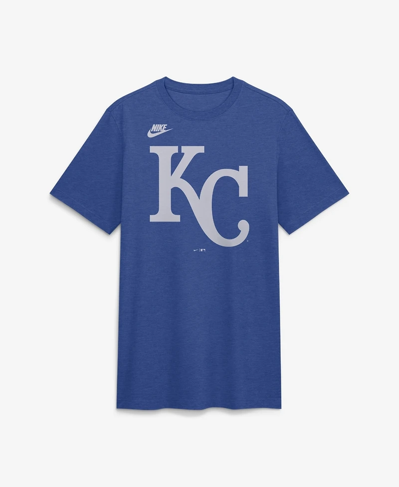 Nike Men's Heather Royal Kansas City Royals Cooperstown Logo Tri-Blend T-Shirt