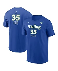 Nike Men's Azzi Fudd Blue Dallas Wings Name & Number Rebel Edition T-Shirt
