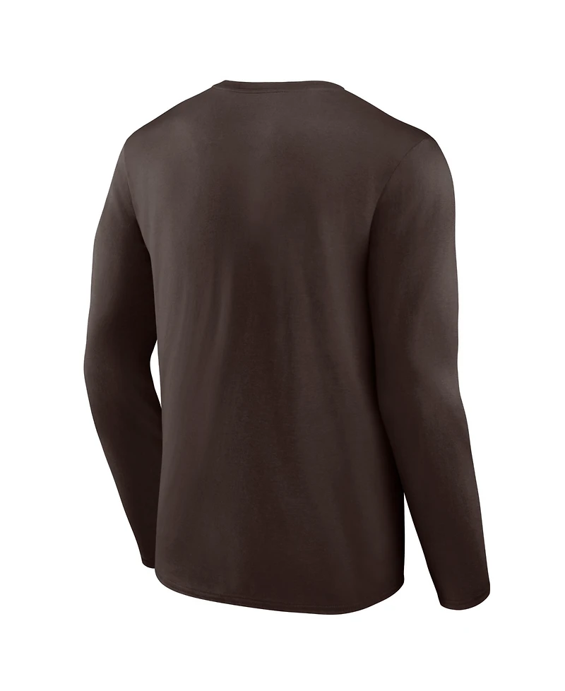 Logo Athletic Men's Brown San Diego Padres Heart Soul Long Sleeve T-Shirt