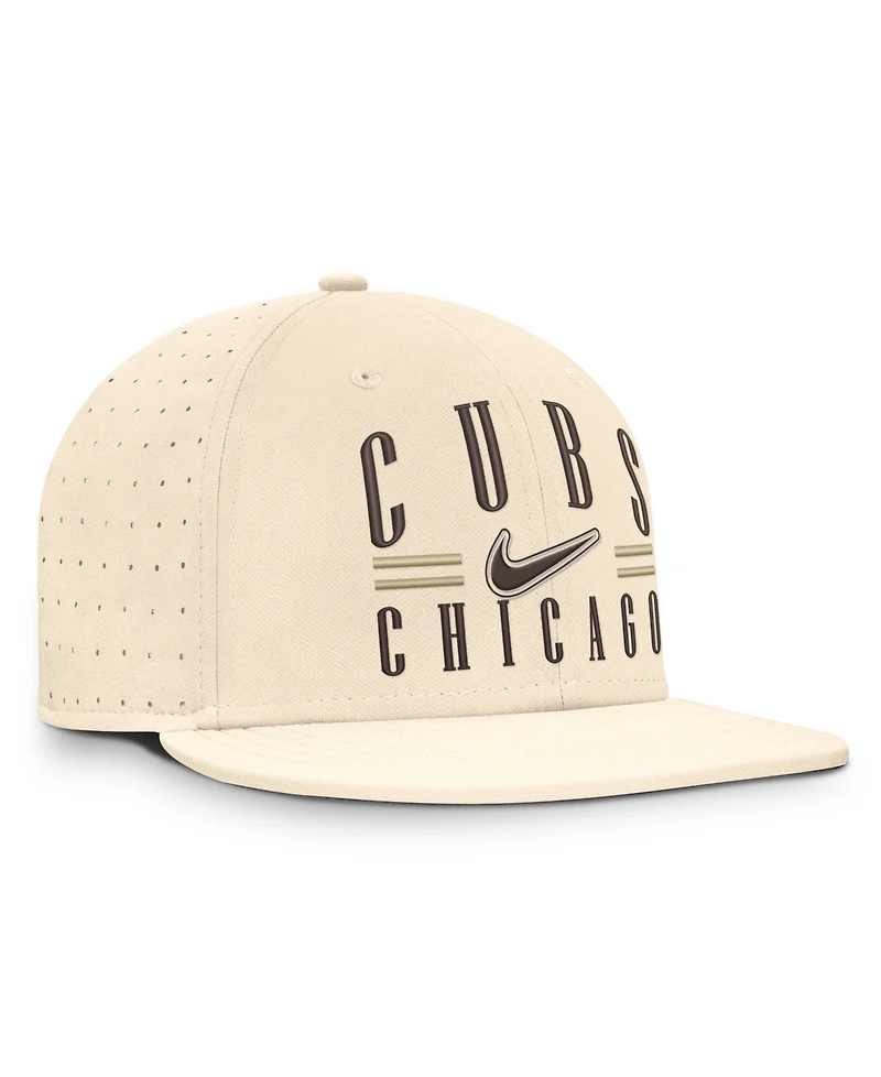 Nike Men's Natural Chicago Cubs True Dri-fit AeroBill Fitted Hat