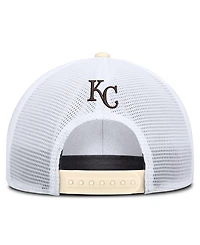 Nike Men's Natural/White Kansas City Royals Rise Dri-fit Trucker Adjustable Hat