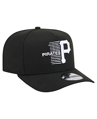 New Era Men's Black Pittsburgh Pirates Motion A-Frame 9FIFTY Snapback Hat
