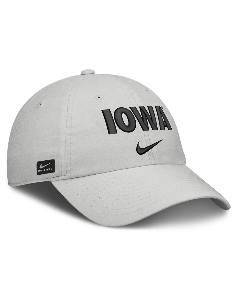 Nike Men's and Women's Gray Iowa Hawkeyes 2026 On-Field Gameday Club Adjustable Hat