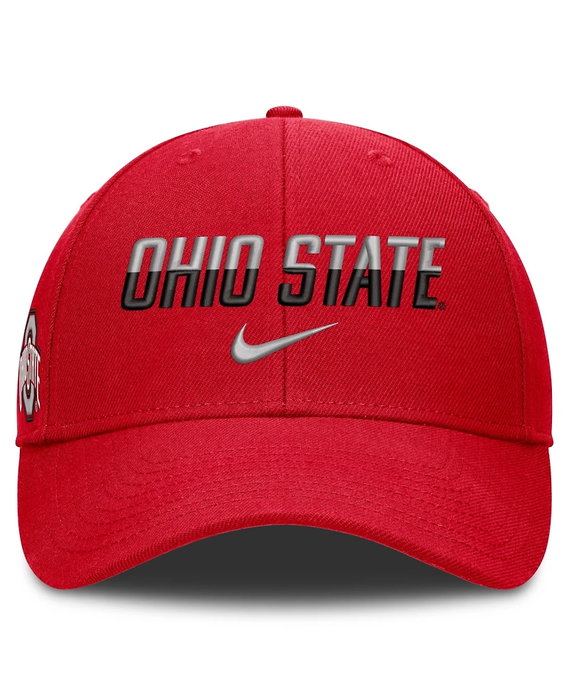 Nike Men's and Women's Scarlet Ohio State Buckeyes 2026 On-Field Gameday Rise Adjustable Hat