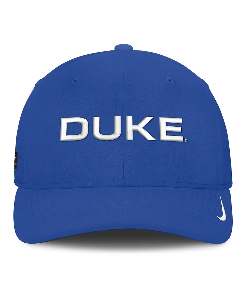 Nike Men's Royal Duke Blue Devils Gameday Aerobill Swooshflex Dri-fit Hat