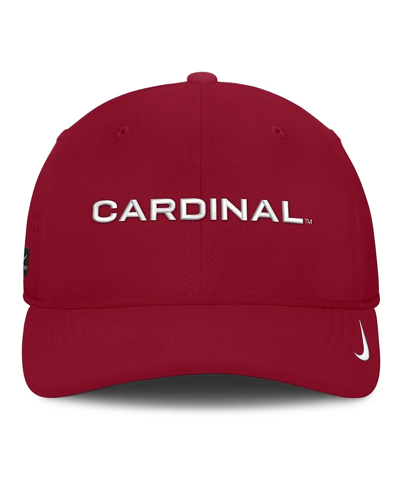 Nike Men's Cardinal Stanford Gameday Aerobill Swooshflex Dri-fit Hat