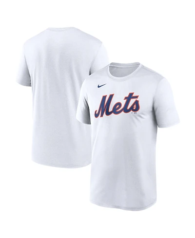 Nike Men's White New York Mets Legend Wordmark Dri-fit T-Shirt