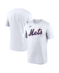 Nike Men's White New York Mets Legend Wordmark Dri-fit T-Shirt