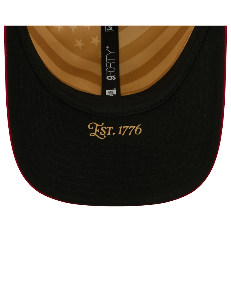 New Era Big Boys and Girls Cream/Red San Francisco Giants Usa 250 9FORTY M-Crown Adjustable Hat