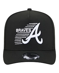 New Era Men's Black Atlanta Braves Motion A-Frame 9FIFTY Snapback Hat