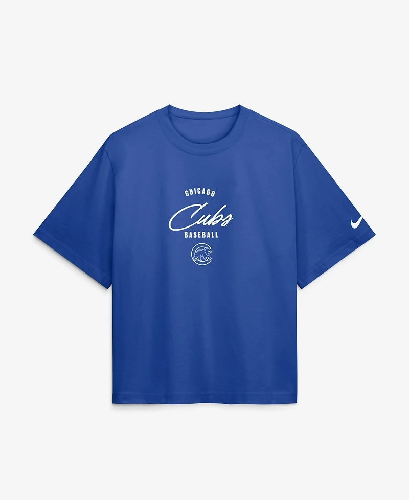 Nike Women's Pete Crow-Armstrong Royal Chicago Cubs Premium Essentials Boxy Name & Number T-Shirt