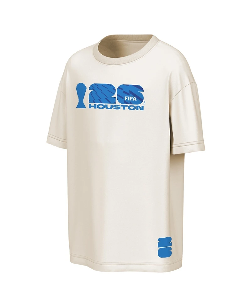 Outerstuff Men's Natural Fifa World Cup 2026 Houston Big City Poster T-Shirt
