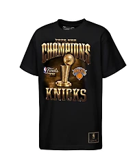 Mitchell & Ness Big Boys and Girls Black New York Knicks 2026 Nba Finals Champions T-Shirt