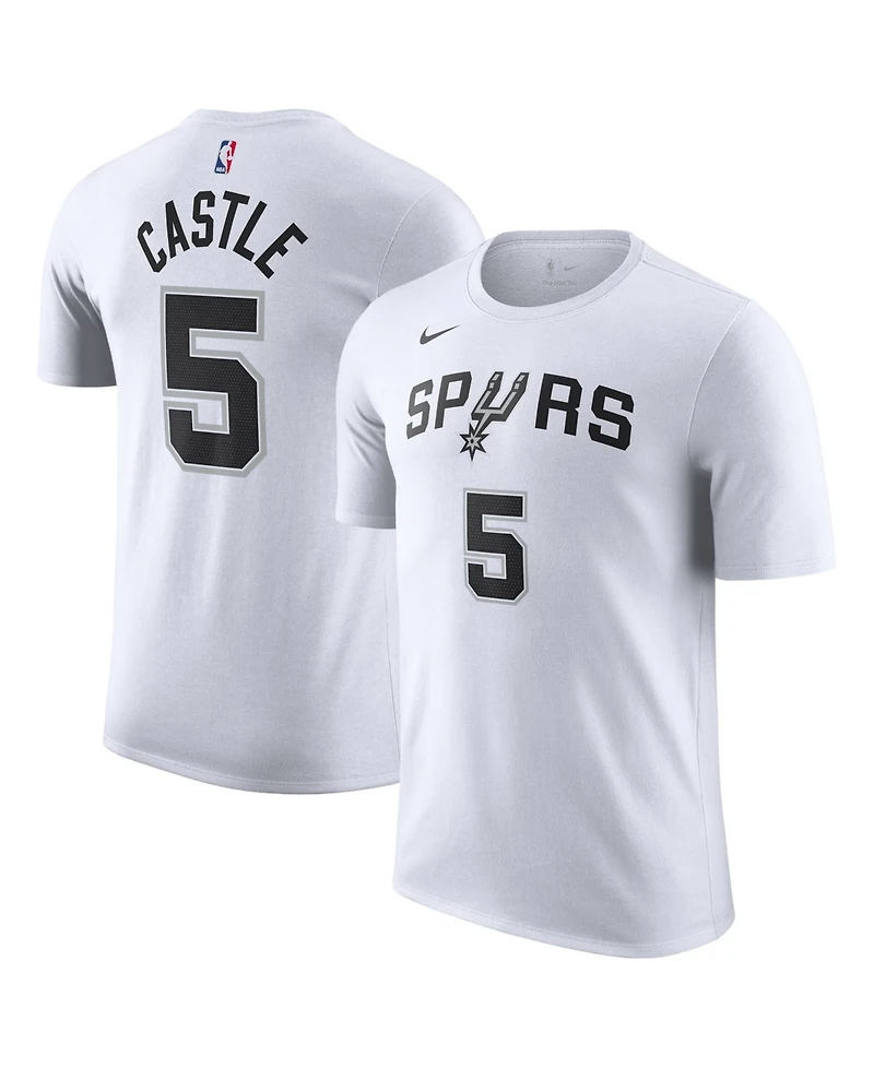 Nike Men's and Women's Stephon Castle White San Antonio Spurs Name & Number T-Shirt