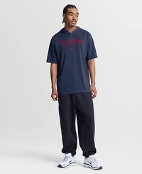 Nike Men's Navy Cleveland Guardians Arched Wordmark Tri-Blend Hooded T-Shirt